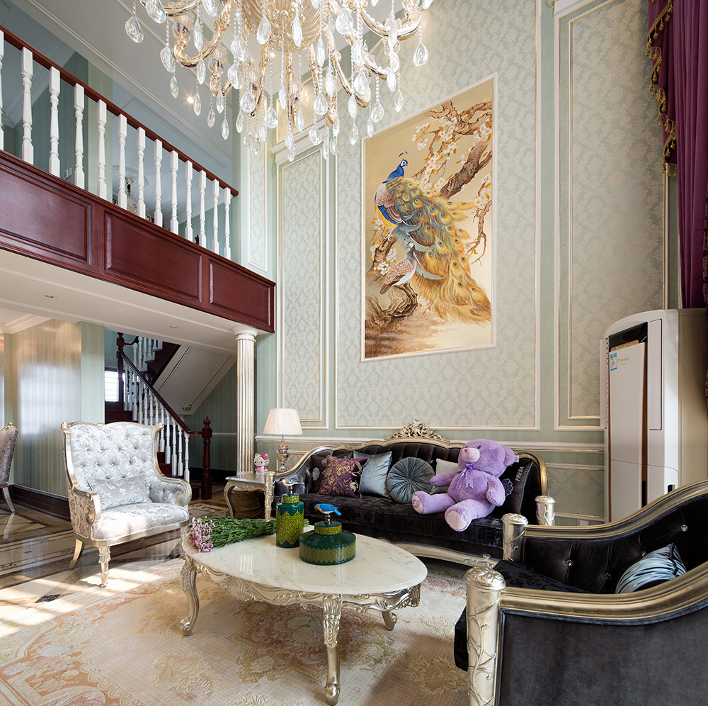 新中式風(fēng)格別墅裝修效果圖-新會玉圭園別墅350平米-一樓客廳 新中式風(fēng)格別墅裝修效果圖-新會玉圭園別墅350平米-一樓客廳