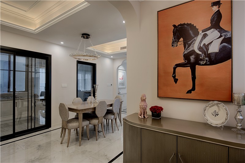 裝修案例美式輕奢風格室內裝修效果圖-餐廳 裝修案例美式輕奢風格室內裝修效果圖-餐廳