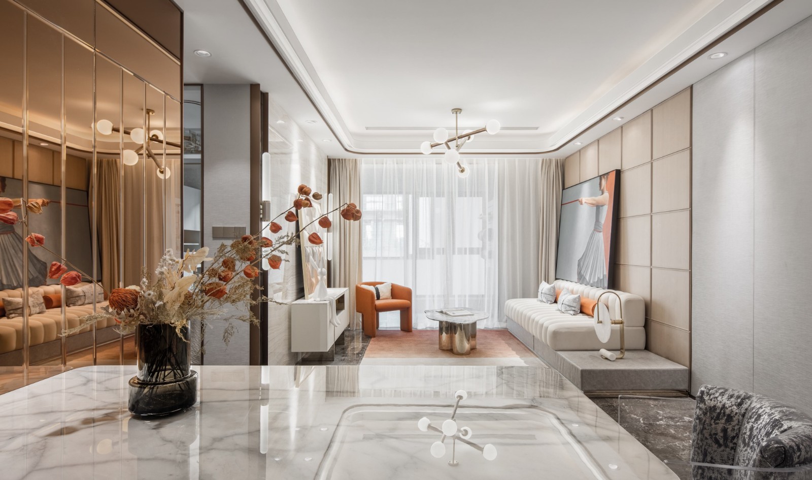 現代輕奢風格室內設計家裝案例-餐廳 現代輕奢風格室內設計家裝案例-餐廳