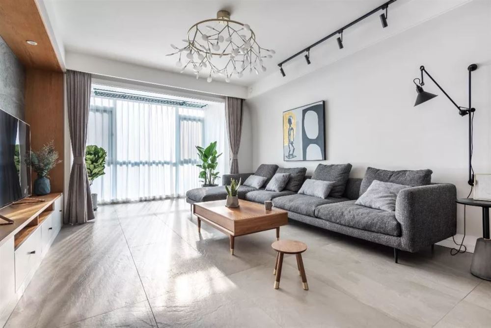 自貢市桂花居委會16組小區現代簡約風格四居室裝修案例