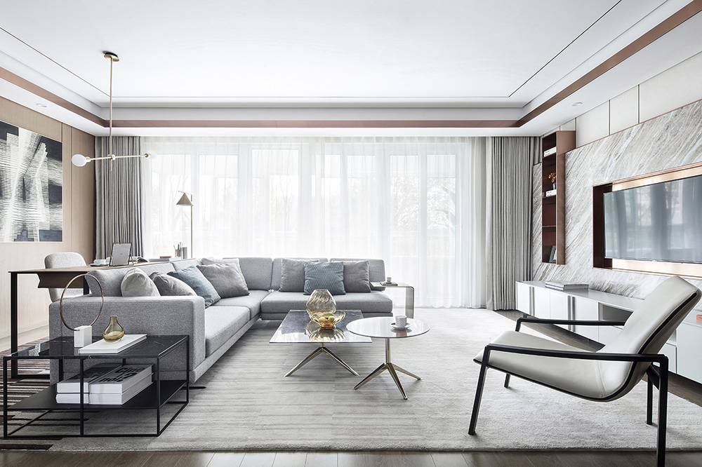 華潤二十四城三居155平米輕奢風格裝修案例-客廳 華潤二十四城三居155平米輕奢風格裝修案例-客廳