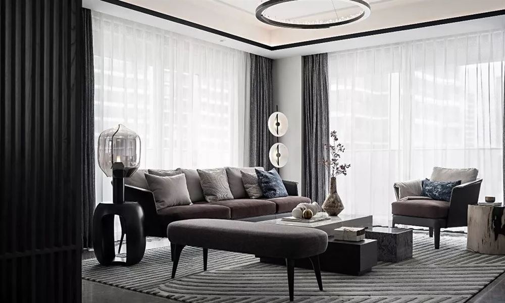 佛山市順德自在城新中式風格四居室裝修案例