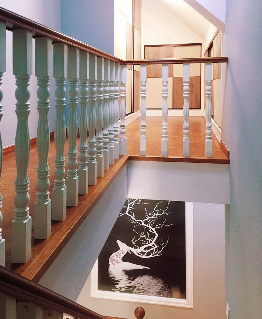 別墅裝修現代美式風格-梯間 別墅裝修現代美式風格-梯間