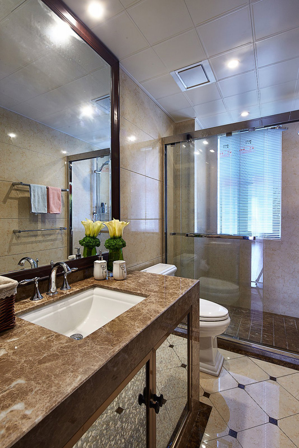 田園風格室內裝修效果圖-新會駿景灣豪庭三居130平米-衛(wèi)生間 田園風格室內裝修效果圖-新會駿景灣豪庭三居130平米-衛(wèi)生間