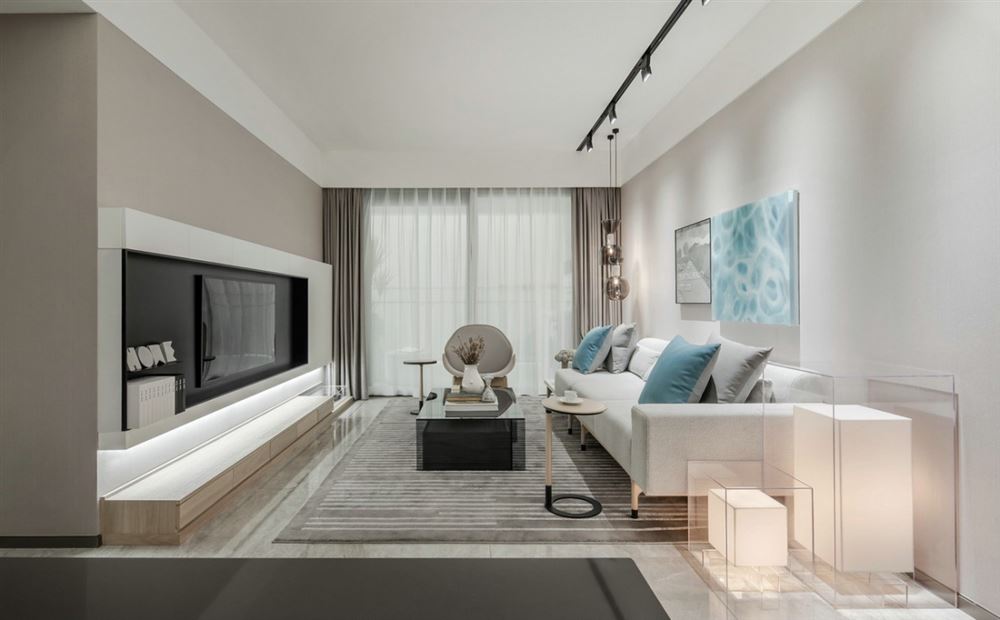 佛山市頤安&middot;天璟名庭輕奢風格三居室裝修案例