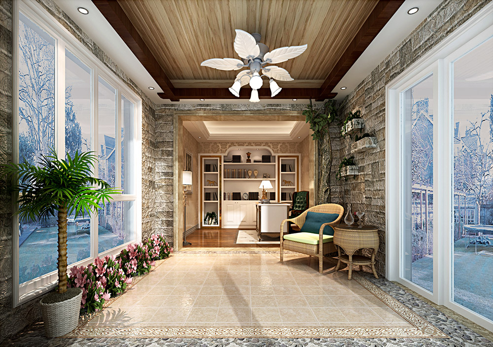 輕奢風格室內裝修效果圖-御景二期三居150平米-走廊 輕奢風格室內裝修效果圖-御景二期三居150平米-走廊