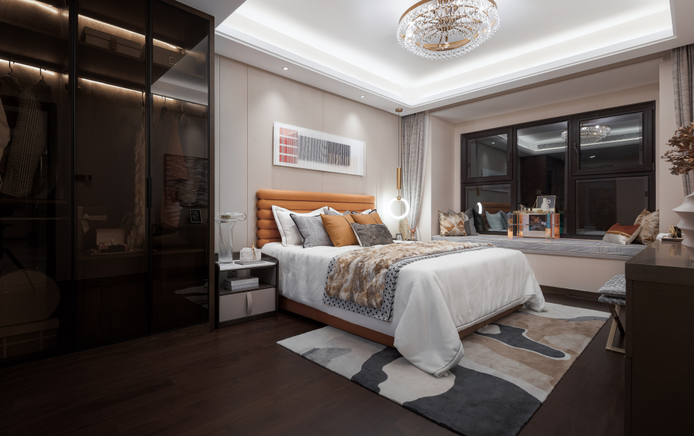北歐輕奢風(fēng)格室內(nèi)設(shè)計(jì)家裝案例-主臥 北歐輕奢風(fēng)格室內(nèi)設(shè)計(jì)家裝案例-主臥
