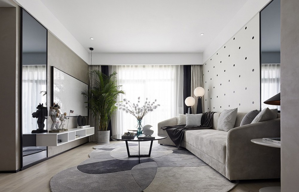 現代簡約風格室內家裝案例效果圖-客廳 現代簡約風格室內家裝案例效果圖-客廳