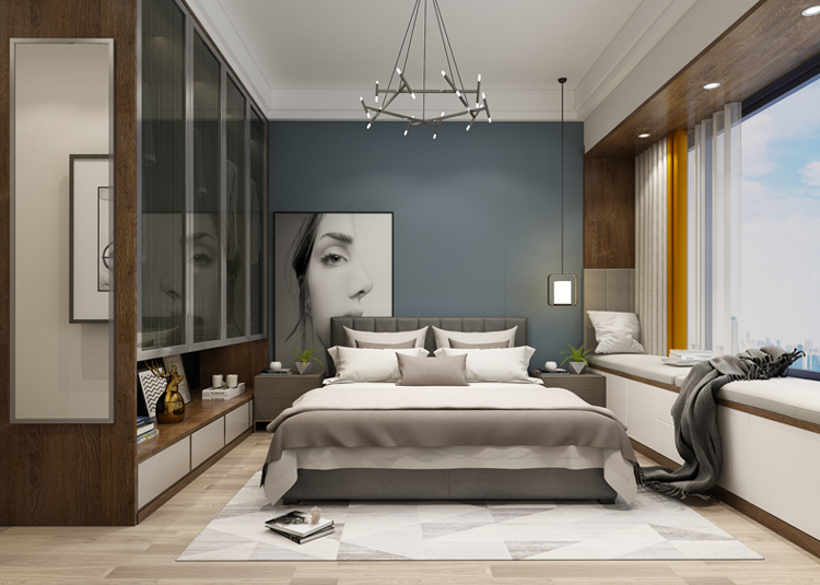 佛山市龍光&middot;天瀛輕奢風格四居室裝修案例