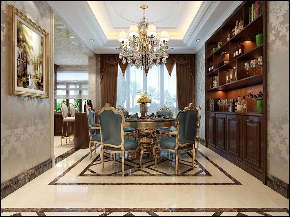 裝修公司歐式古典風格室內裝修效果圖-餐廳 裝修公司歐式古典風格室內裝修效果圖-餐廳