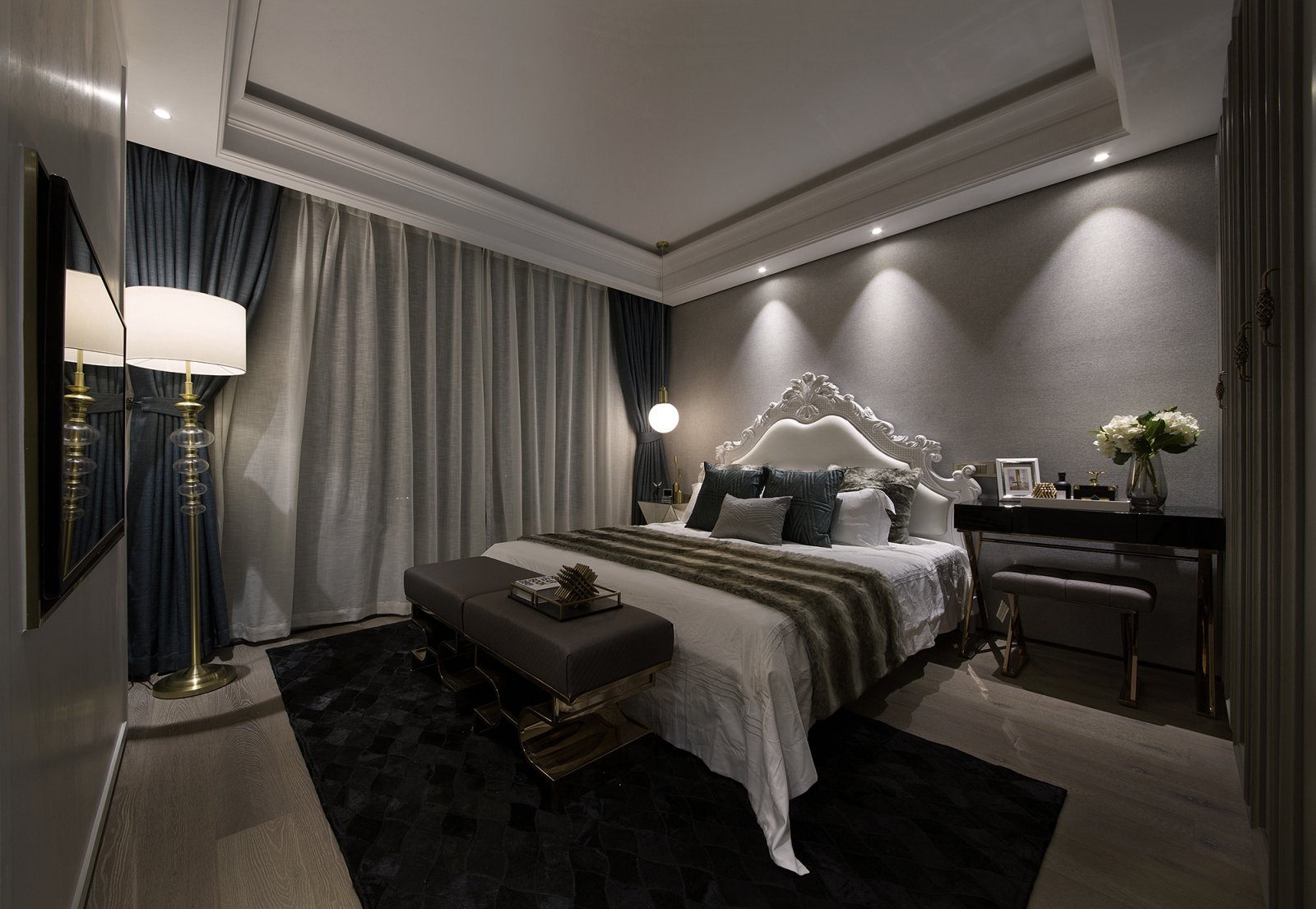 現代歐式風格家裝設計室內裝修效果圖-臥室 現代歐式風格家裝設計室內裝修效果圖-臥室