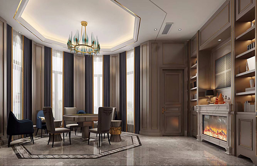 簡歐輕奢風格別墅裝修設計效果圖-依云水岸別墅366平米-別墅裝修設計休閑室 簡歐輕奢風格別墅裝修設計效果圖-依云水岸別墅366平米-別墅裝修設計休閑室