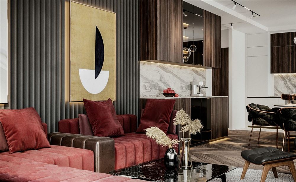 江門市文昌花園輕奢風格三居室裝修案例