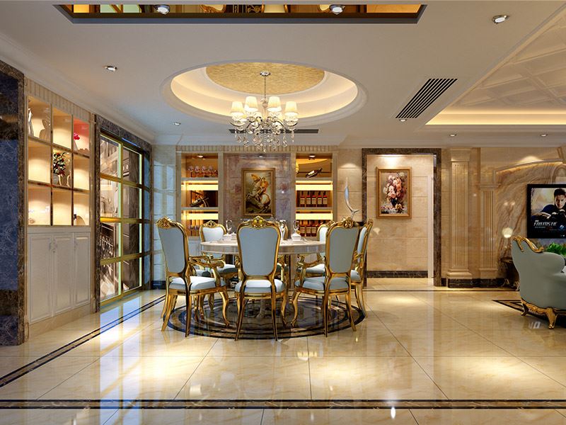 佛山市保利維塔歐式風格四居室裝修案例