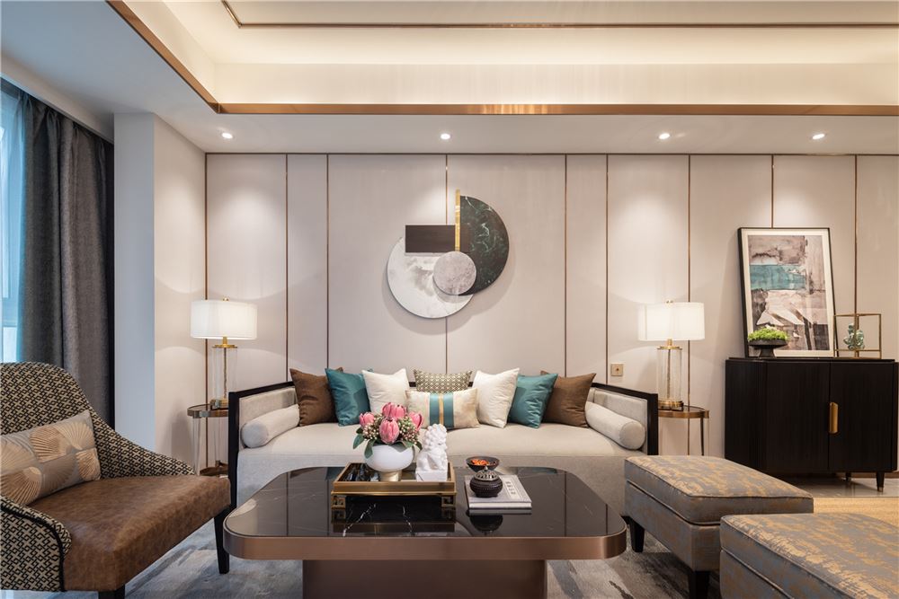 佛山市美的&middot;金地&middot;新明珠&middot;鳳翔灣壹號新中式風(fēng)格四居室裝修案例