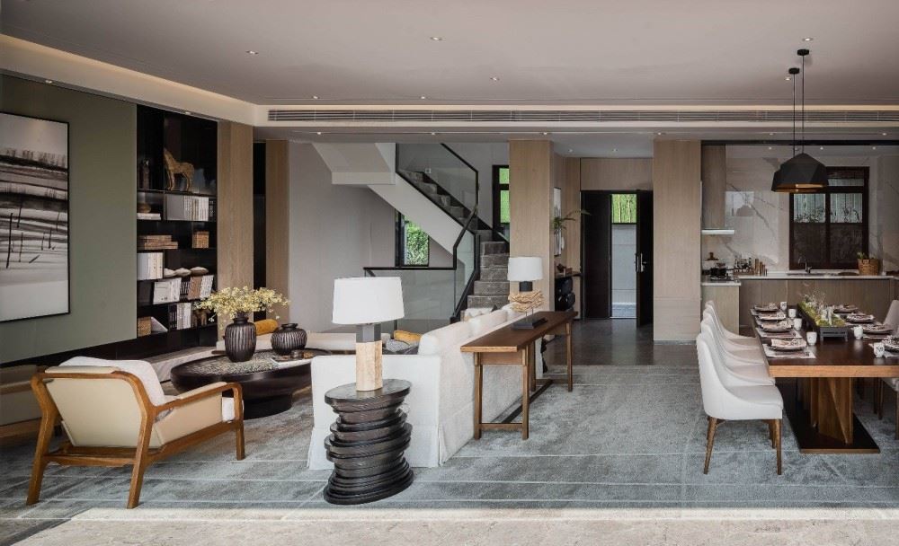 曲靖市金鑫花園新中式風格別墅裝修案例