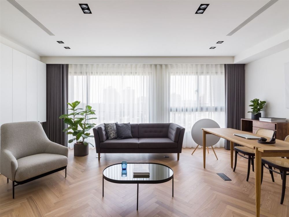 江門市寶麗花園現代簡約風格三居室裝修案例