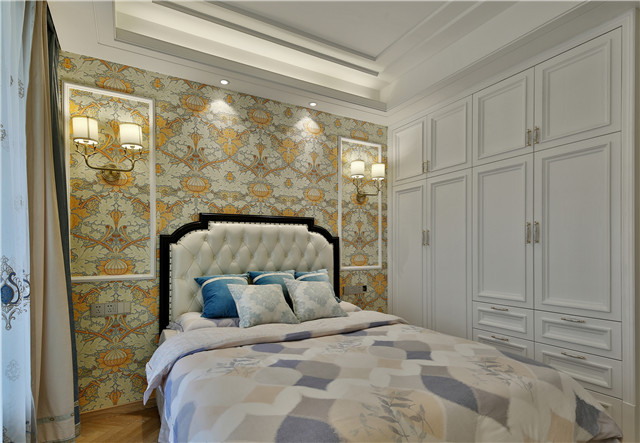 裝修案例美式輕奢風格室內裝修效果圖-臥室 裝修案例美式輕奢風格室內裝修效果圖-臥室