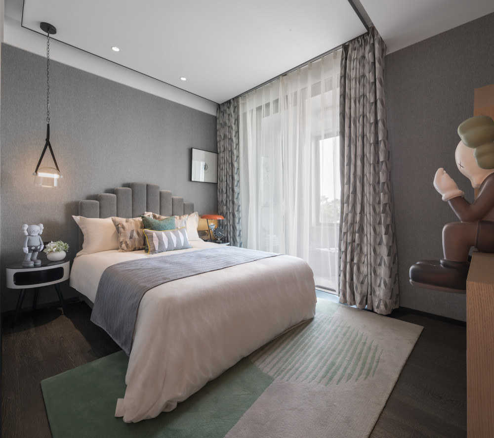 北歐輕奢風(fēng)格室內(nèi)家裝案例效果圖-次臥 北歐輕奢風(fēng)格室內(nèi)家裝案例效果圖-次臥