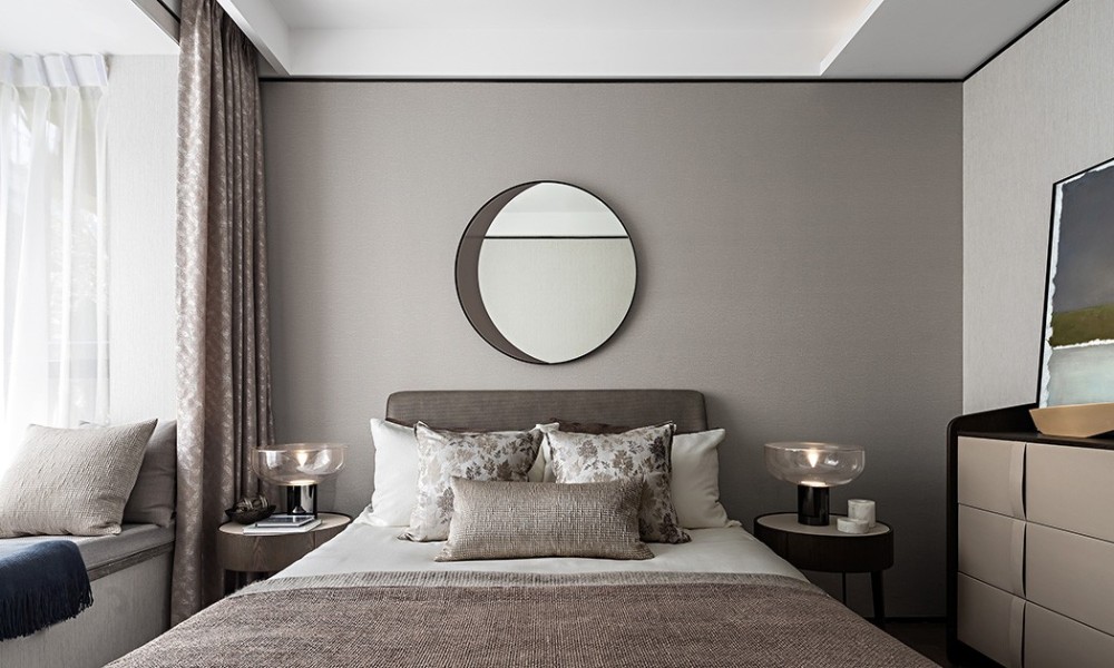 輕奢高級灰風格室內(nèi)家裝案例效果圖-次臥 輕奢高級灰風格室內(nèi)家裝案例效果圖-次臥