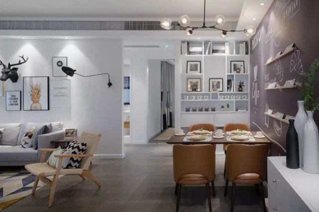 廣州裝修公司北歐風(fēng)格室內(nèi)裝修效果圖-餐廳 廣州裝修公司北歐風(fēng)格室內(nèi)裝修效果圖-餐廳