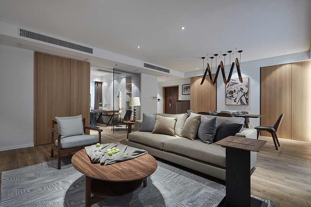 南寧綠地中央廣場三居125平米輕奢風(fēng)格室內(nèi)裝修案例-客餐廳 南寧綠地中央廣場三居125平米輕奢風(fēng)格室內(nèi)裝修案例-客餐廳