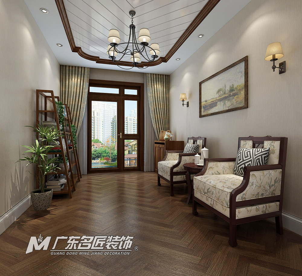 九號別墅410平米美式鄉村風格裝修案例-休息室 九號別墅410平米美式鄉村風格裝修案例-休息室