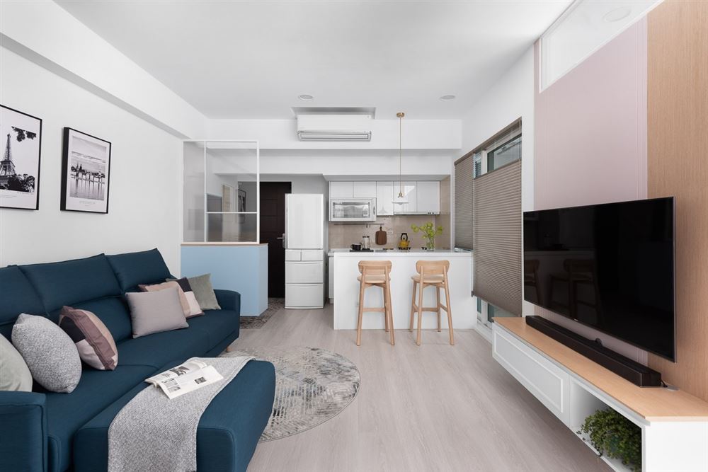 江門市鶴山堅美園現代簡約風格二居室裝修案例