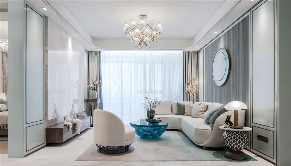 佛山市龍光天宸歐式風格三居室裝修案例