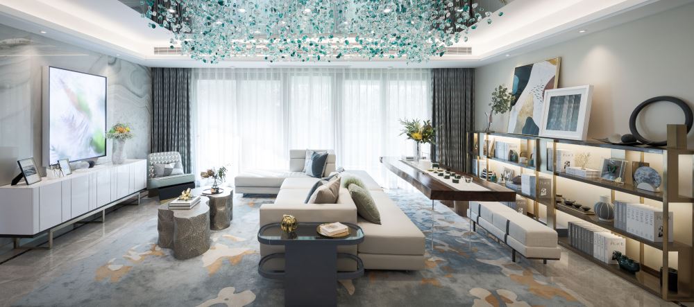 佛山市海倫堡&middot;美的&middot;玖悅府輕奢風格四居室裝修案例