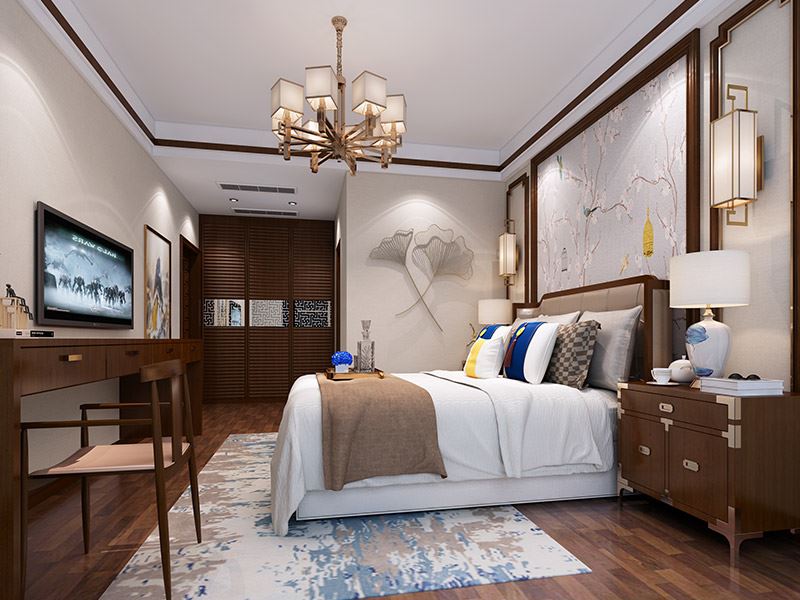 河源市鴻大城新中式風格復式裝修案例