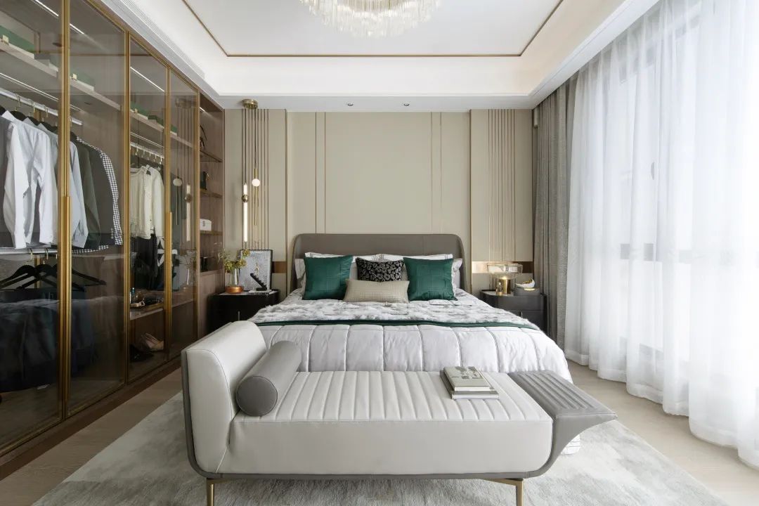 現代輕奢風格室內設計家裝案例-主臥室 現代輕奢風格室內設計家裝案例-主臥室