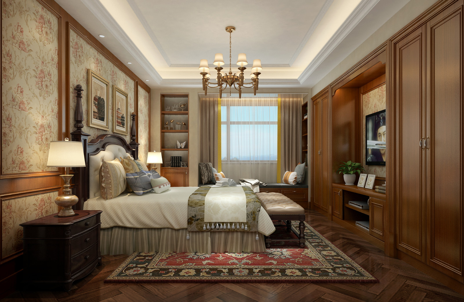 裝修案例歐式風格室內裝修效果圖-臥室 裝修案例歐式風格室內裝修效果圖-臥室