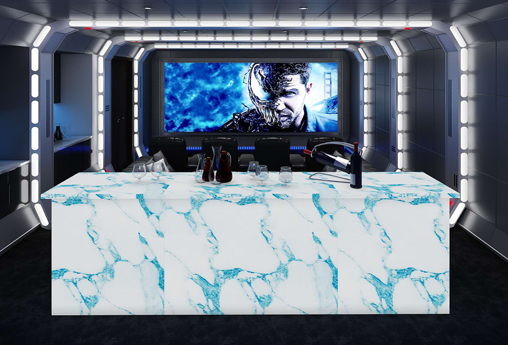 裝修公司現代輕奢風格別墅裝修效果圖-影音室 裝修公司現代輕奢風格別墅裝修效果圖-影音室