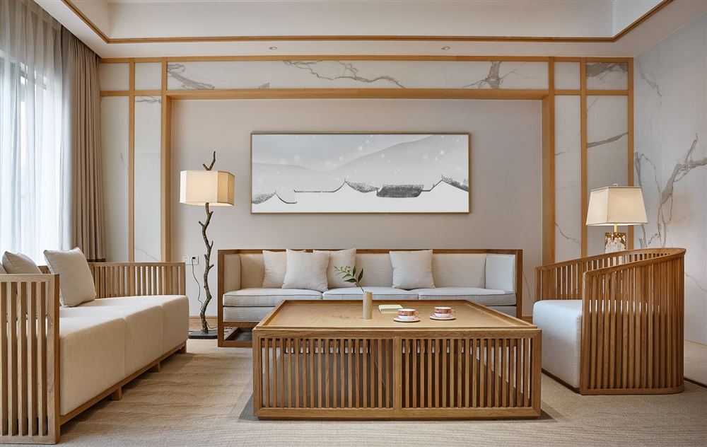 佛山市美的半島莊園新中式風格別墅裝修案例