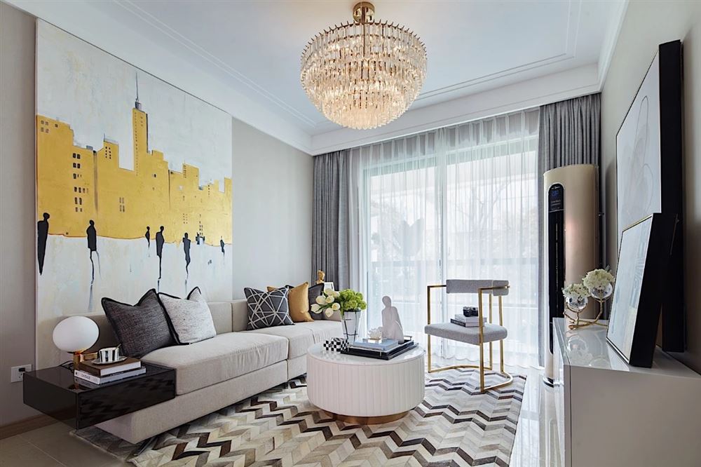 南寧市龍基傳媒星城現(xiàn)代風(fēng)格三居室裝修案例