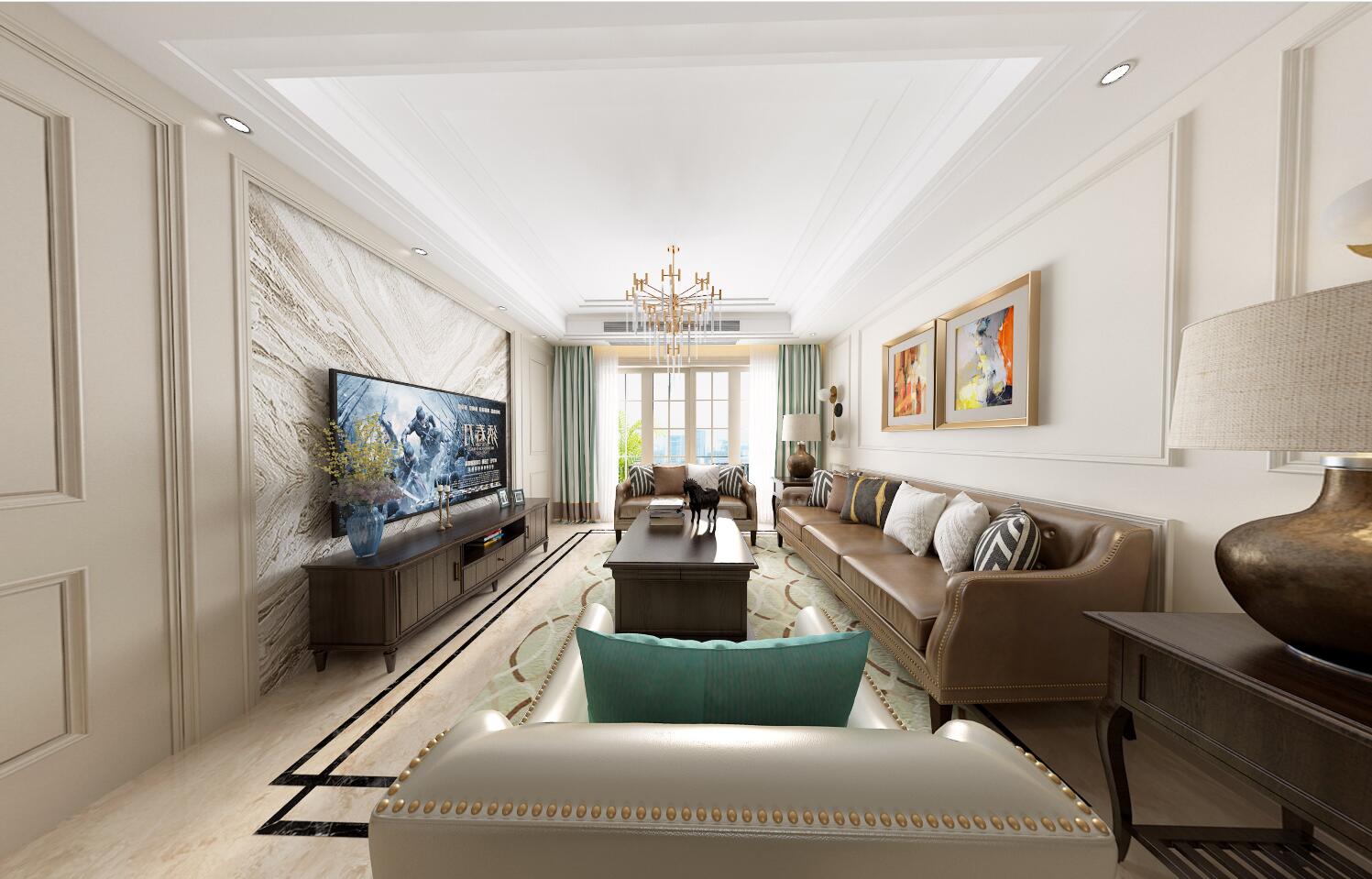 廣州市敏捷&middot;麗都?xì)W式風(fēng)格三居室裝修案例