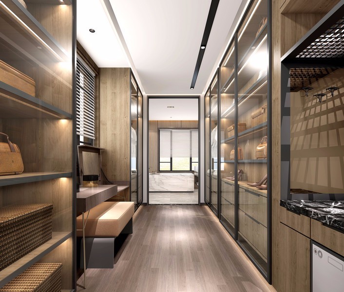 現代簡約風格室內設計家裝案例-衣帽間 現代簡約風格室內設計家裝案例-衣帽間