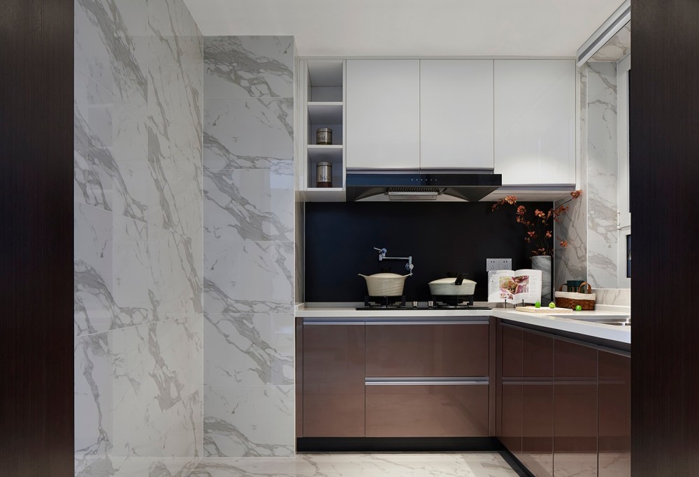 港式現代風格室內家裝案例效果圖-廚房 港式現代風格室內家裝案例效果圖-廚房