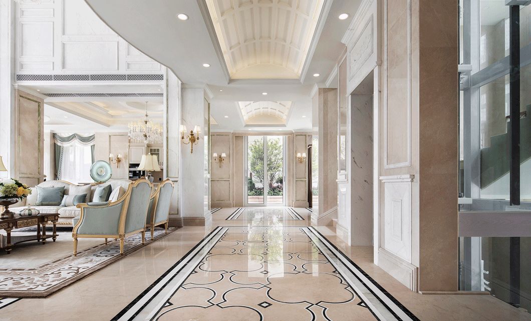 簡歐風格別墅裝修設計效果圖-天湖酈都別墅450平米-別墅走廊裝修設計 簡歐風格別墅裝修設計效果圖-天湖酈都別墅450平米-別墅走廊裝修設計