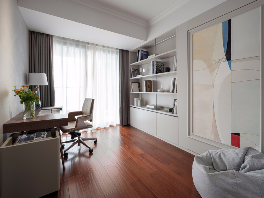 現(xiàn)代簡約風格室內(nèi)家裝案例效果圖-書房 現(xiàn)代簡約風格室內(nèi)家裝案例效果圖-書房