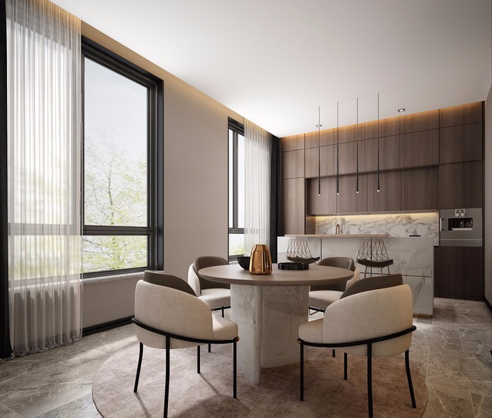 現代簡約風格室內設計家裝案例-廚餐廳 現代簡約風格室內設計家裝案例-廚餐廳