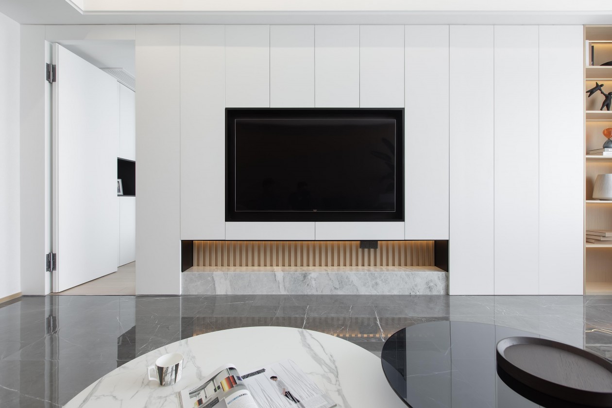 現代簡約風格室內家裝案例效果圖-客廳電視背景墻 現代簡約風格室內家裝案例效果圖-客廳電視背景墻