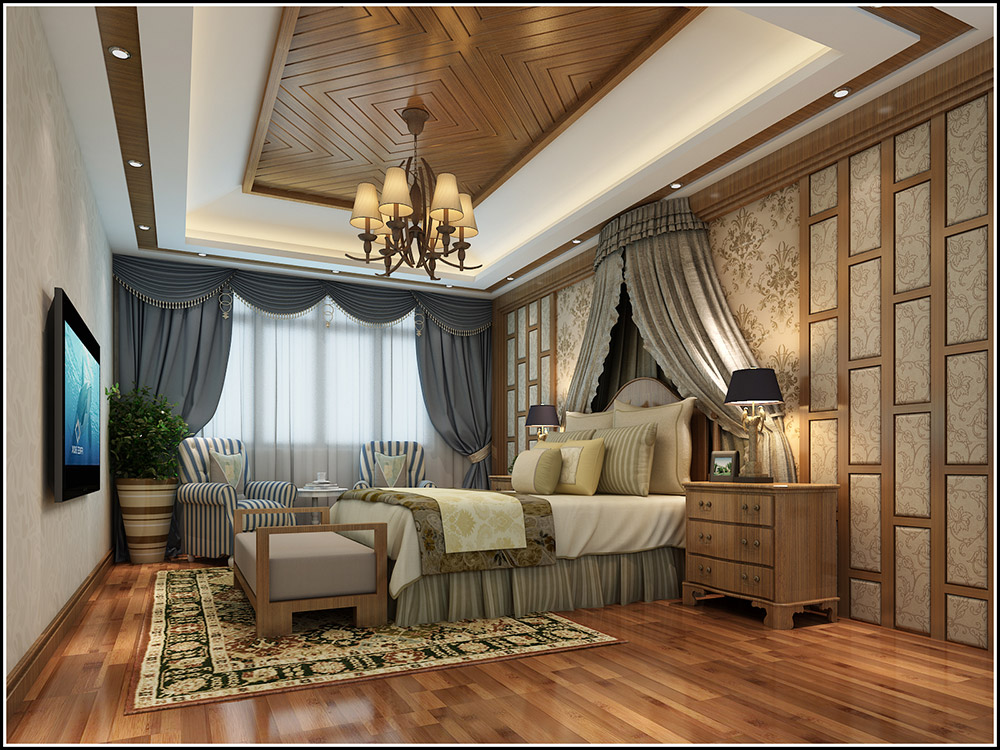 大同鉑藍郡別墅410平米地中海風格裝修案例-次臥 大同鉑藍郡別墅410平米地中海風格裝修案例-次臥