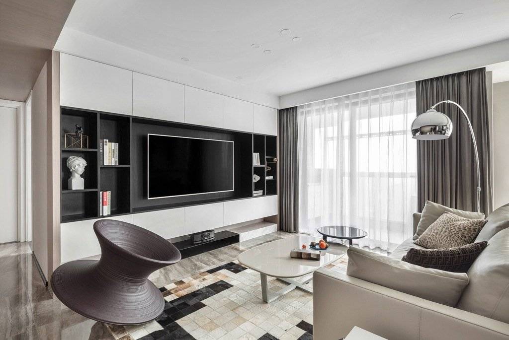 韶關市森泰奧林匹克花園現代簡約風格三居室裝修案例