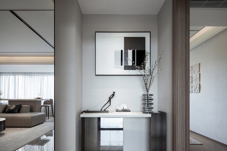 莫蘭迪輕奢風格室內設計家裝案例-玄關 莫蘭迪輕奢風格室內設計家裝案例-玄關