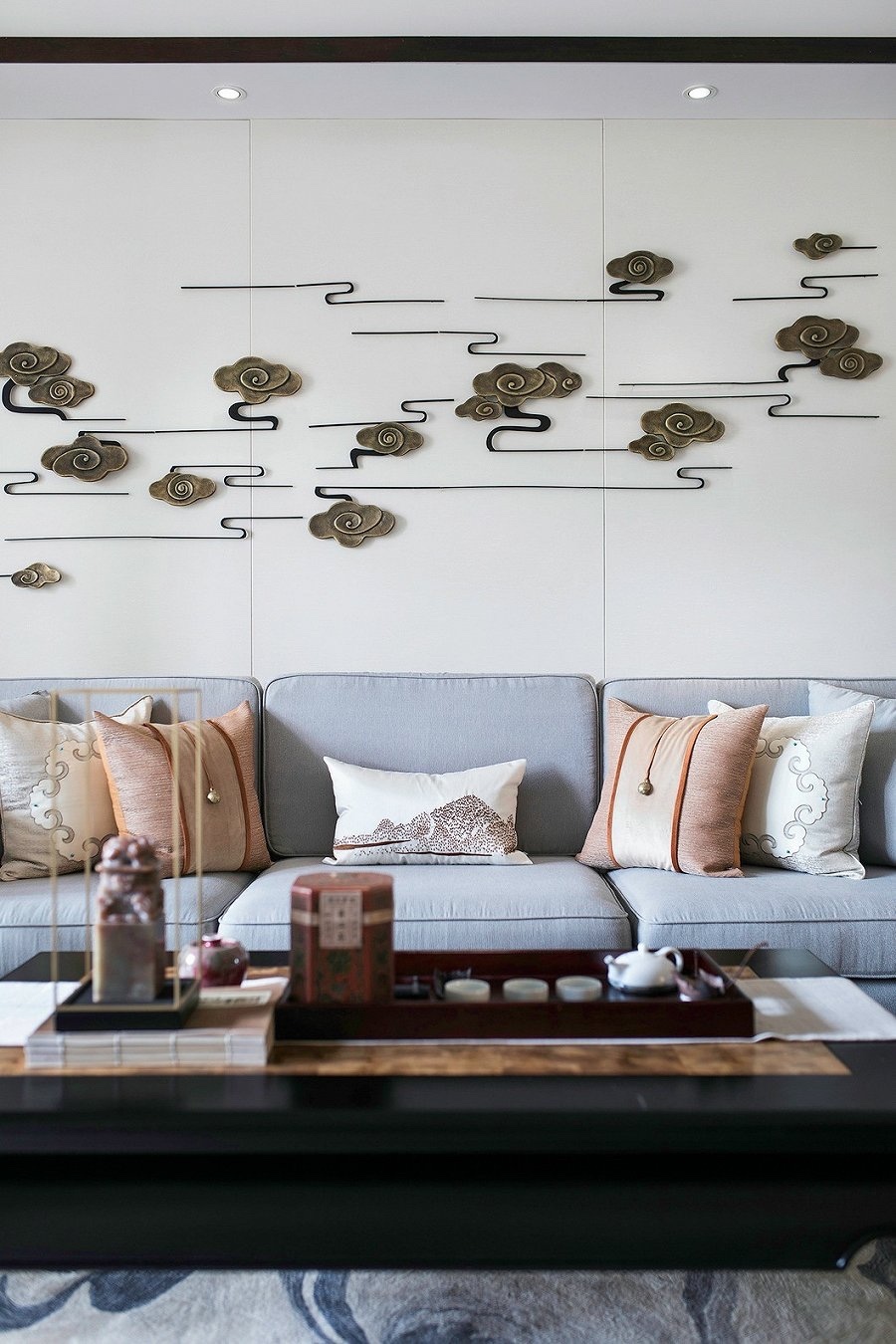 新中式風格室內設計家裝案例-客廳茶幾 新中式風格室內設計家裝案例-客廳茶幾