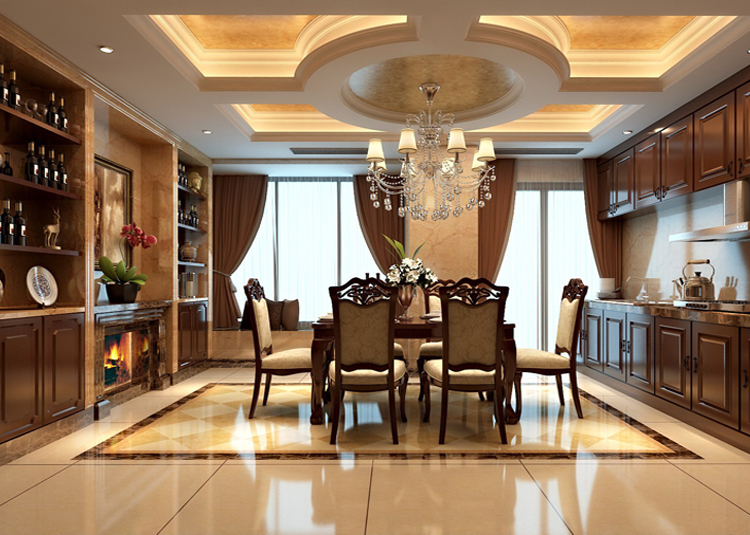 佛山市保利玥府歐式風格四居室裝修案例