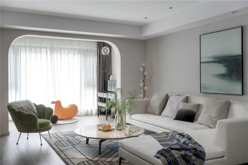 廣州市豪利花園新中式風格三居室裝修案例