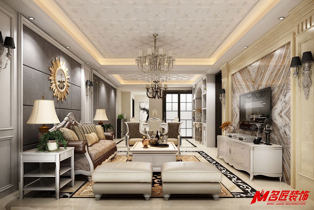 茂名市財(cái)富廣場(chǎng)(高州)歐式風(fēng)格四居室裝修案例